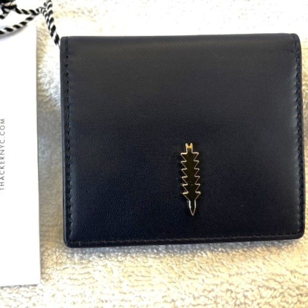 Thacker leather card holder in "Onyx Blue" NWT